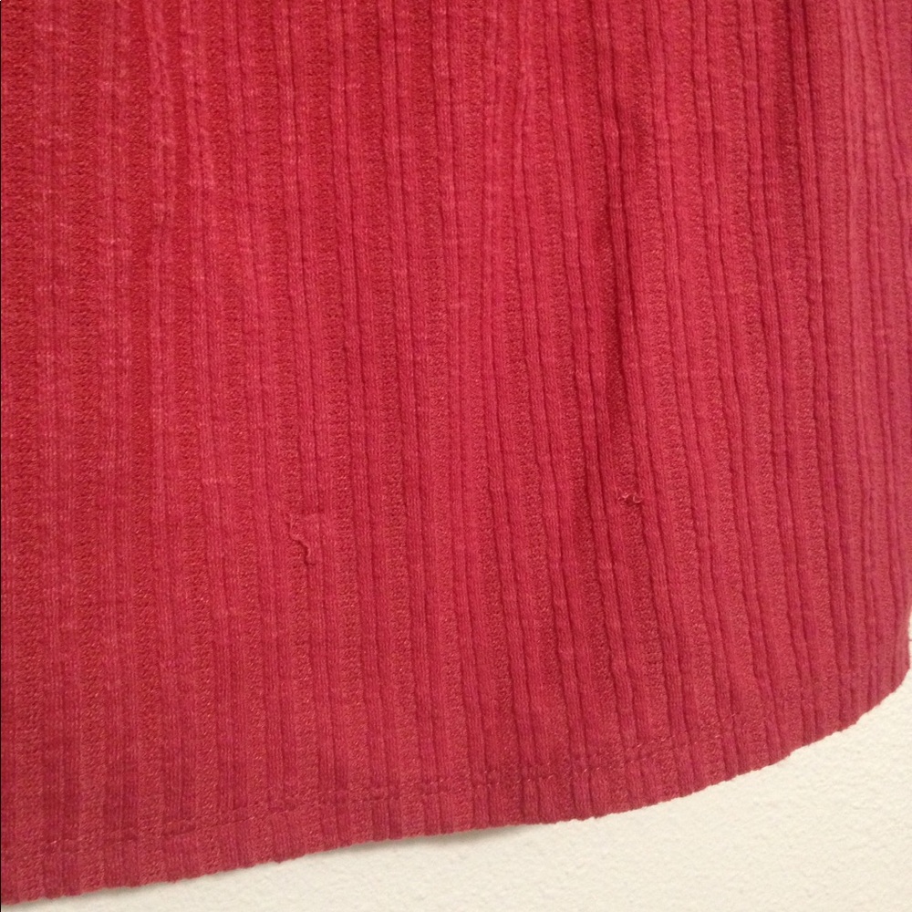 NY Collection Red Rust Button-up Vest Tank - Picture 9 of 10